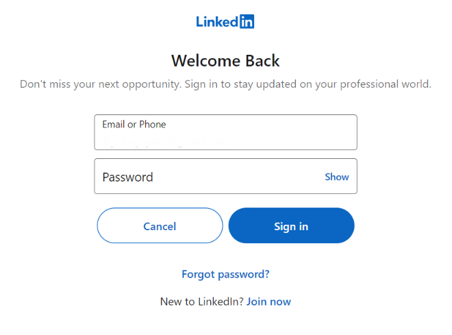Publer review exmaple: login with your social accounts email or phone and password