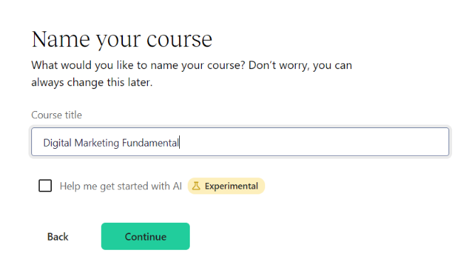 Teachable review: name your course