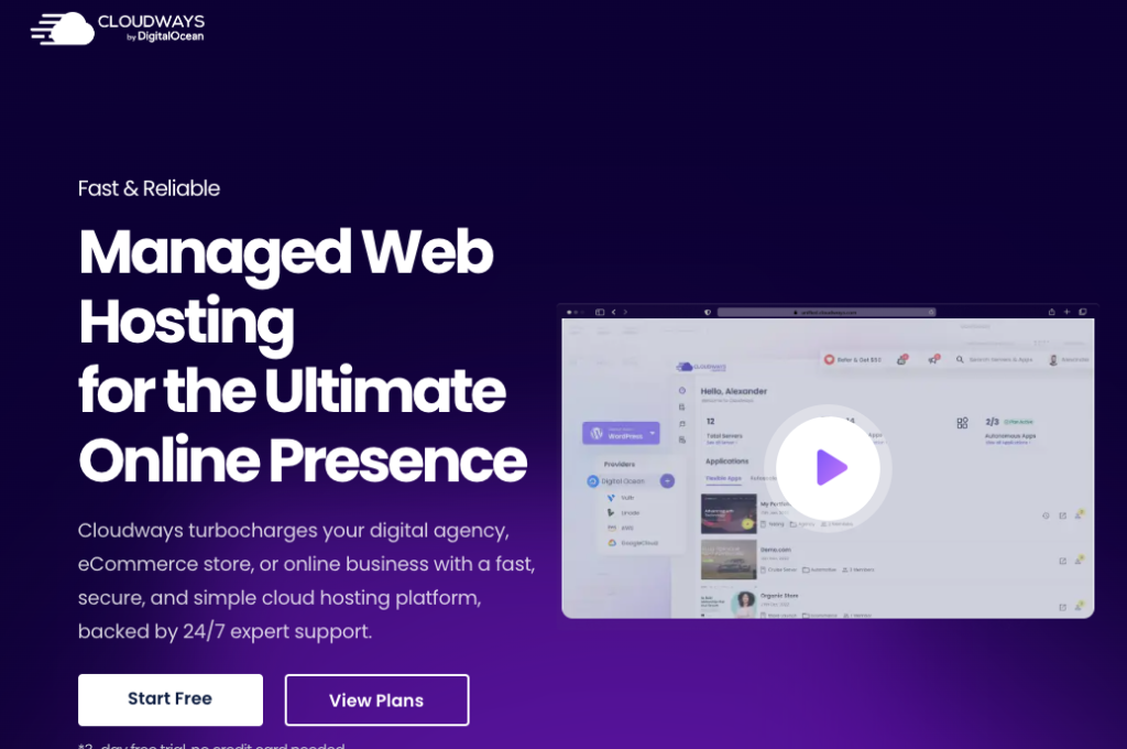 Cloudways home page