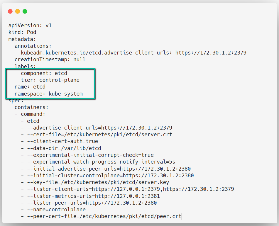 kubernetes etcd