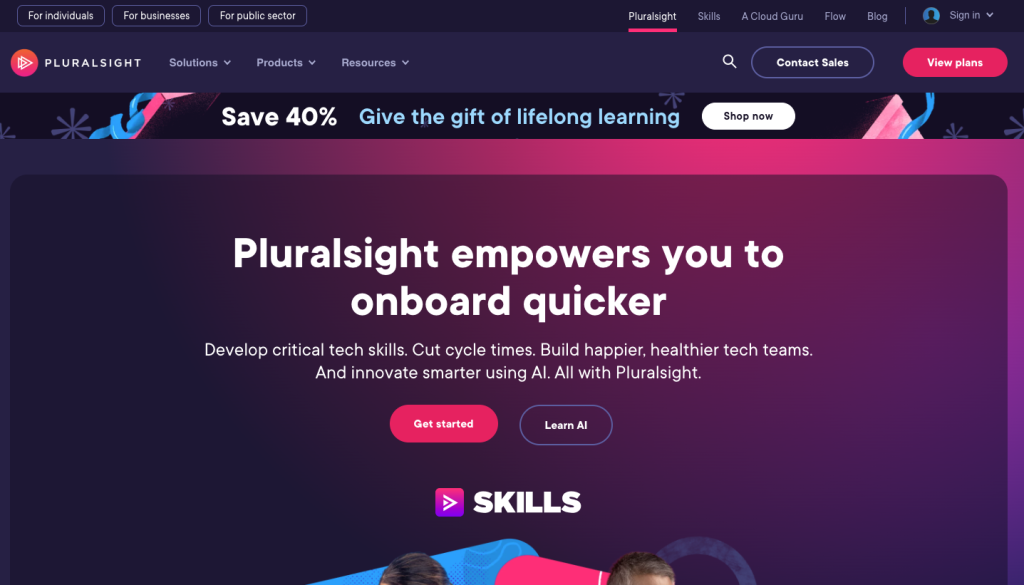 Pluralsight webiste
