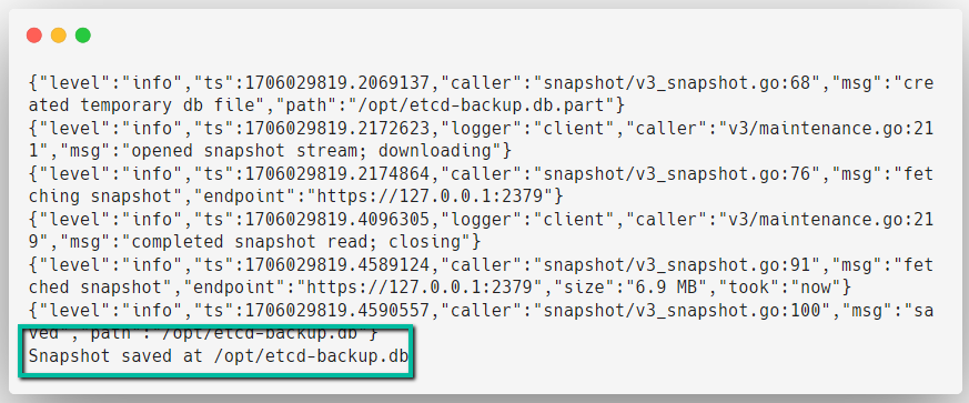 successful backup