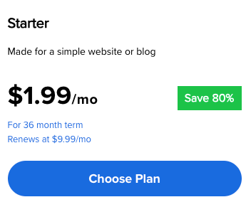 Get 80% discount on Bluehost Starter Plan