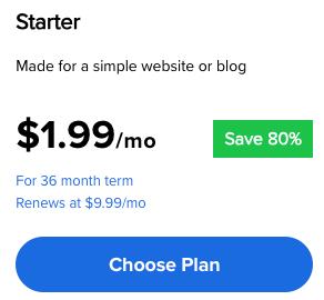 Get 80% discount on Bluehost Web Hosting Starter Plan