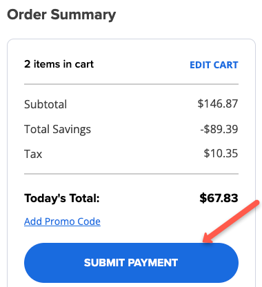 Click on the submit payment button to get the hosting