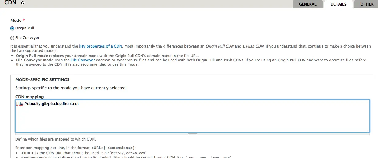 cloudfront drupal cdn settings