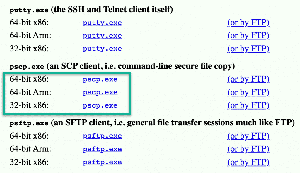 Download pscp to copy files from windows to Linux