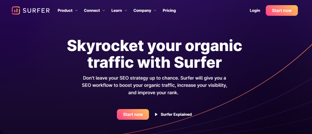 Surfer SEO Login Page